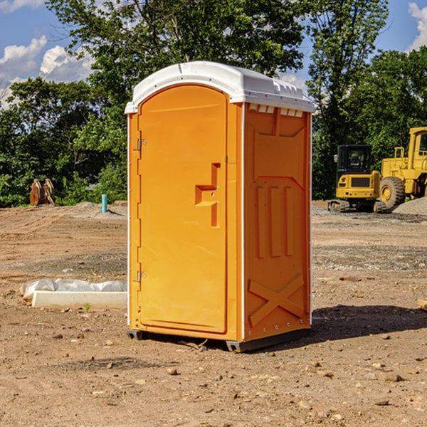 how often are the portable restrooms cleaned and serviced during a rental period in Kaleva MI